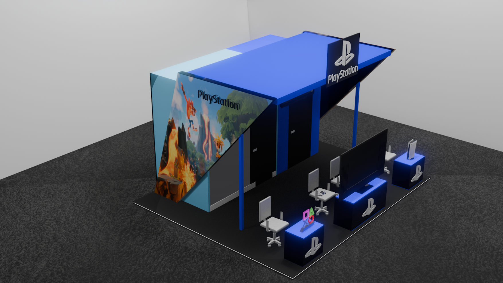 2.-Render Stand Playstation.- Serrano Mata Javier