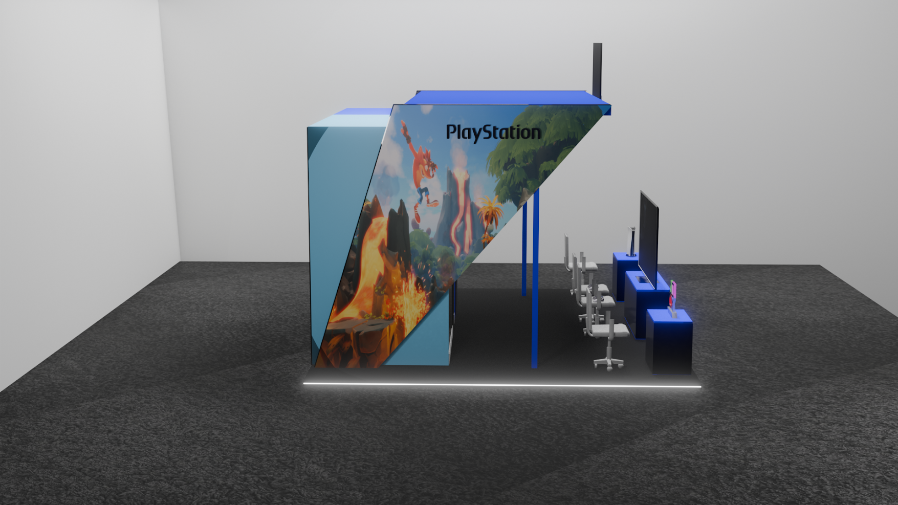 3.-Render Stand Playstation.- Serrano Mata Javier